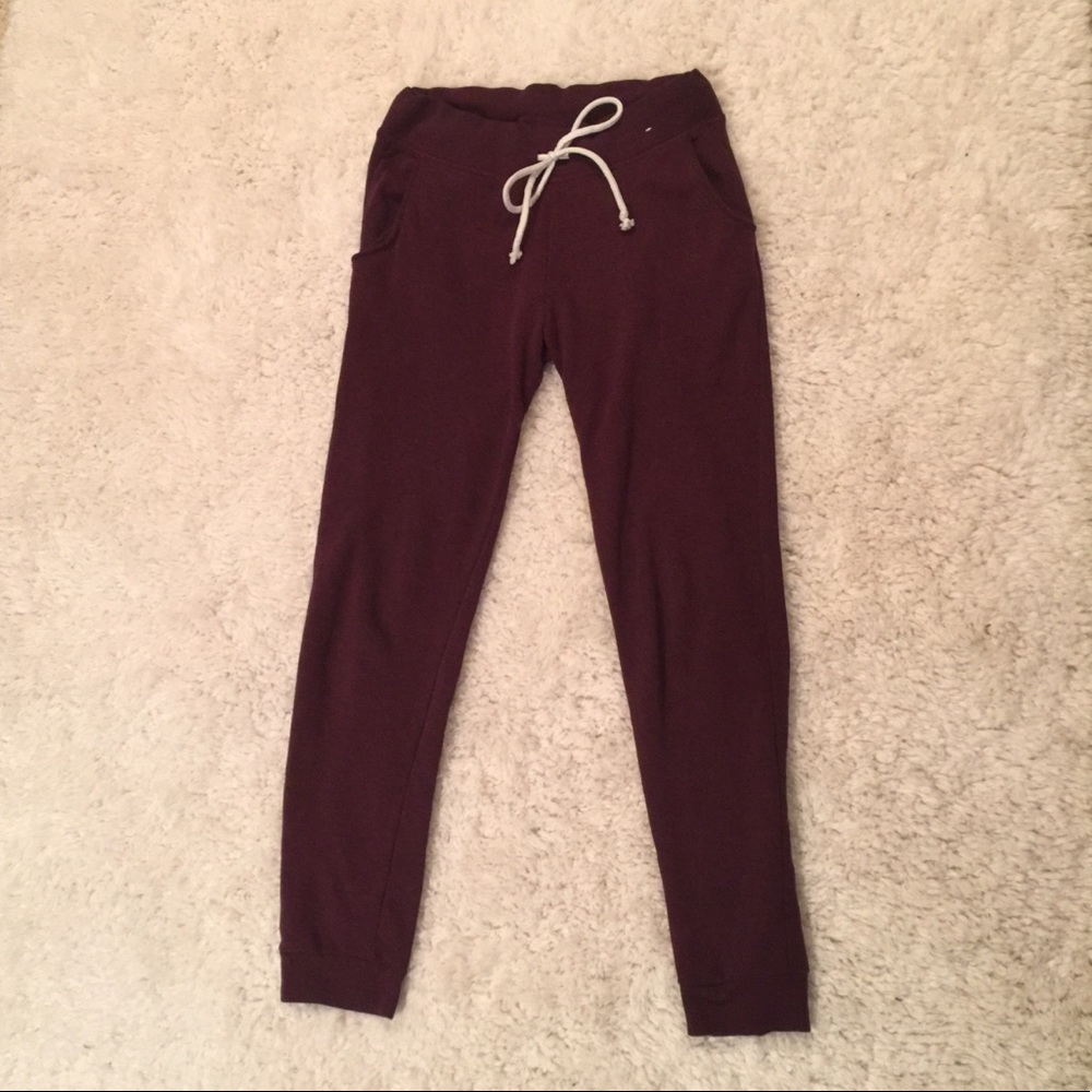 H&M Burgundy Jogger Sweatpants